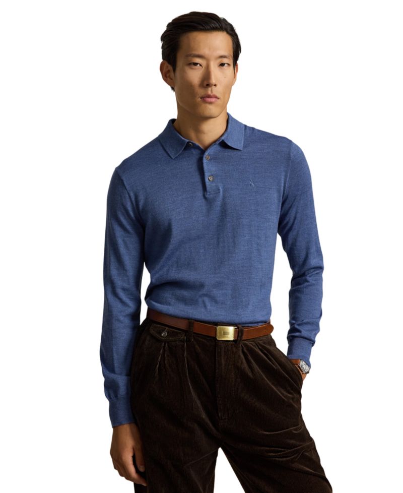 Men's Wool Polo-Collar Sweater