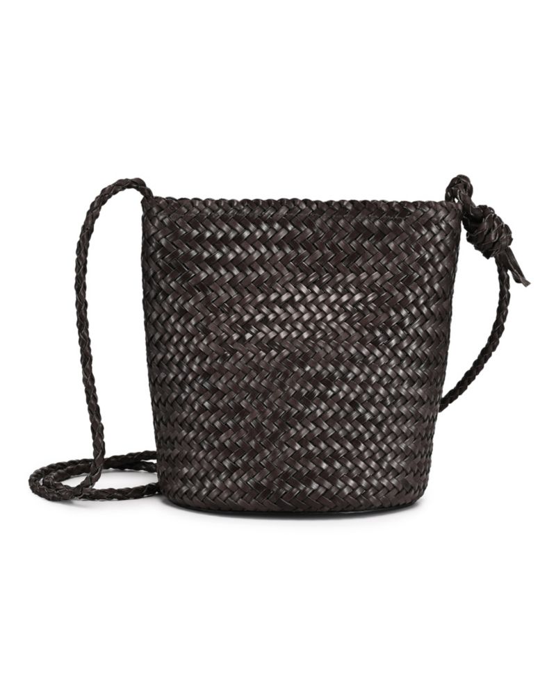 Reed Mini Woven Bucket Crossbody Bag