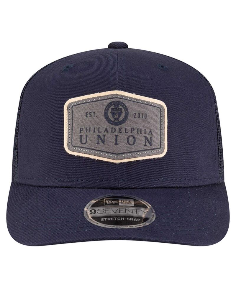 Men's Navy Philadelphia Union Labeled 9SEVENTY Trucker Stretch-Snap Adjustable Hat