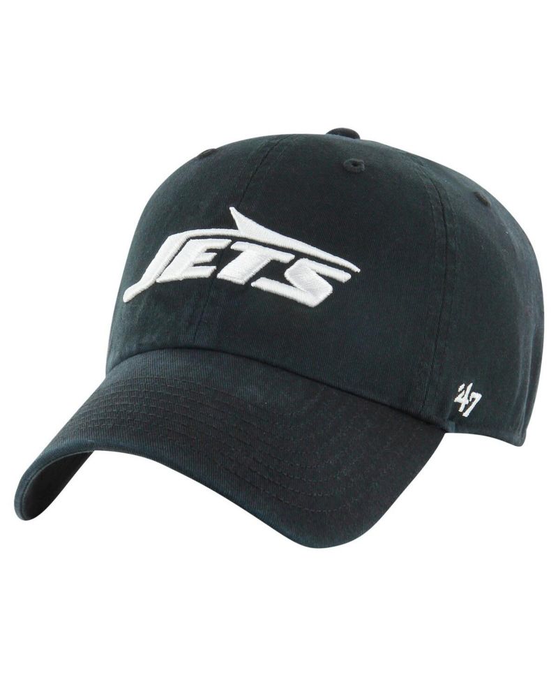 Men's Black New York Jets Clean Up Tonal Adjustable Hat