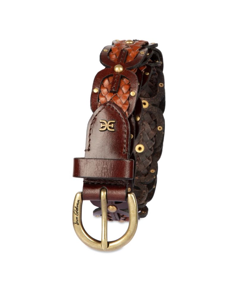 Women's Western Double-E Link Braided Leather Belt