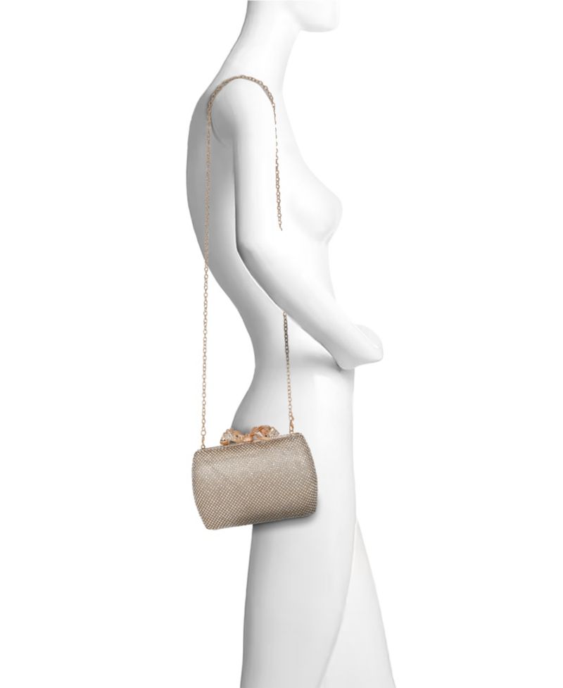 Woman's Cassia Crystal Minaudiere w. Bow Clasp