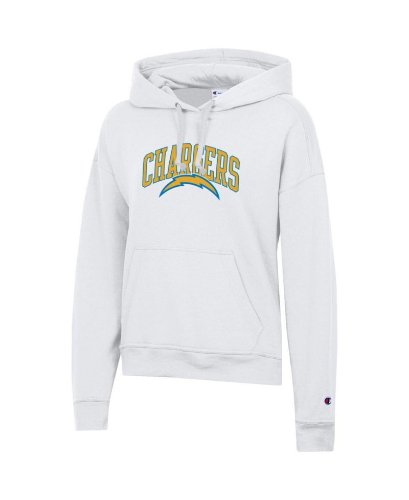 Women's White Los Angeles Chargers Power Blend Hoodie