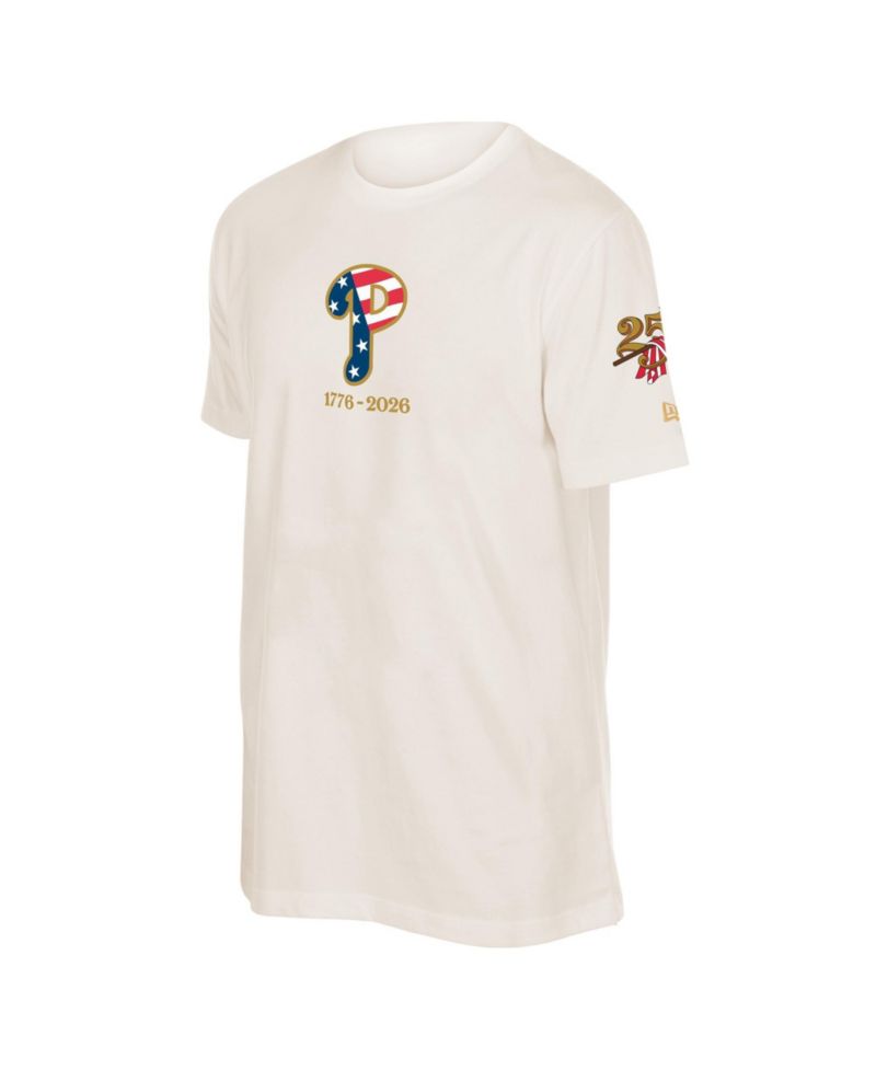 Men's Cream Philadelphia Phillies 250th Fourth of July T-Shirt
