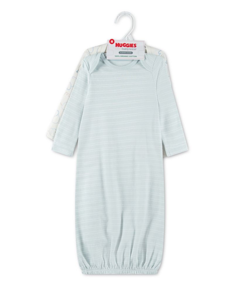 Baby Boys' Babywear Long-Sleeve Gowns, 2-Pack