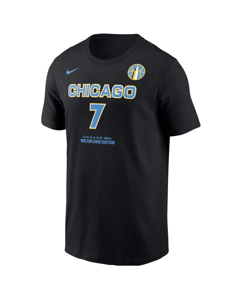 Men's Ariel Atkins Black Chicago Sky Explorer Edition Name & Number T-Shirt