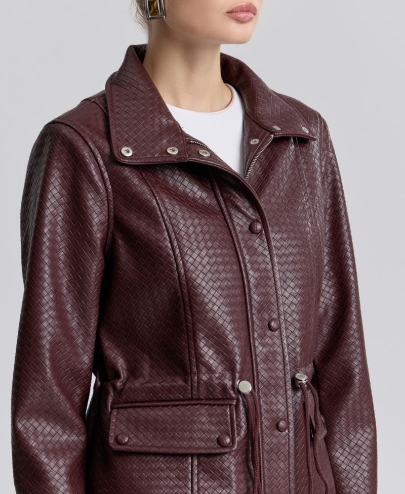 Women's Textured Mock-Neck Jacket