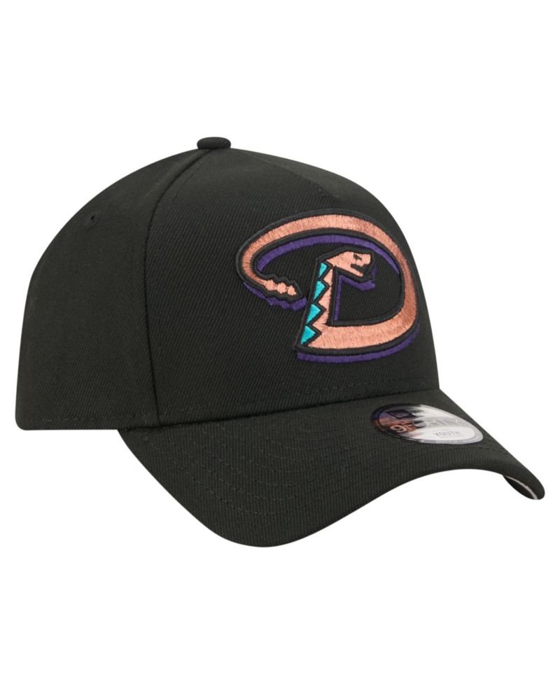 Big Boys and Girls Black Arizona Diamondbacks Cooperstown Logo 9FORTY A-Frame Adjustable Hat