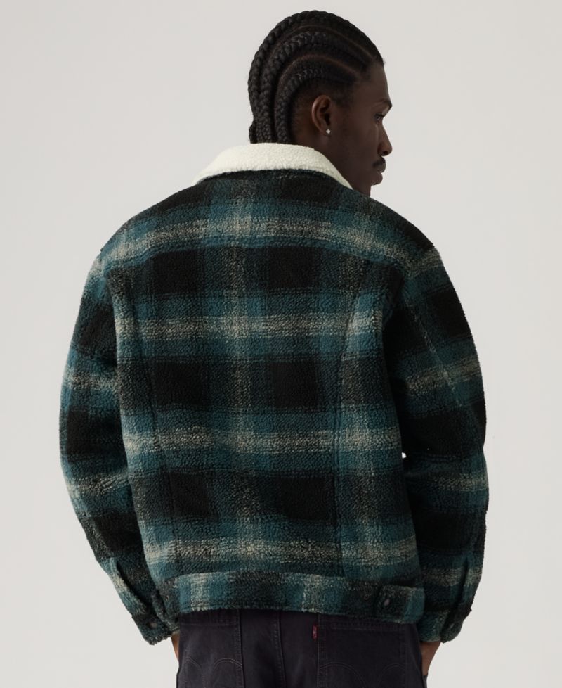 Men's Sherpa Trucker Denim Jacket