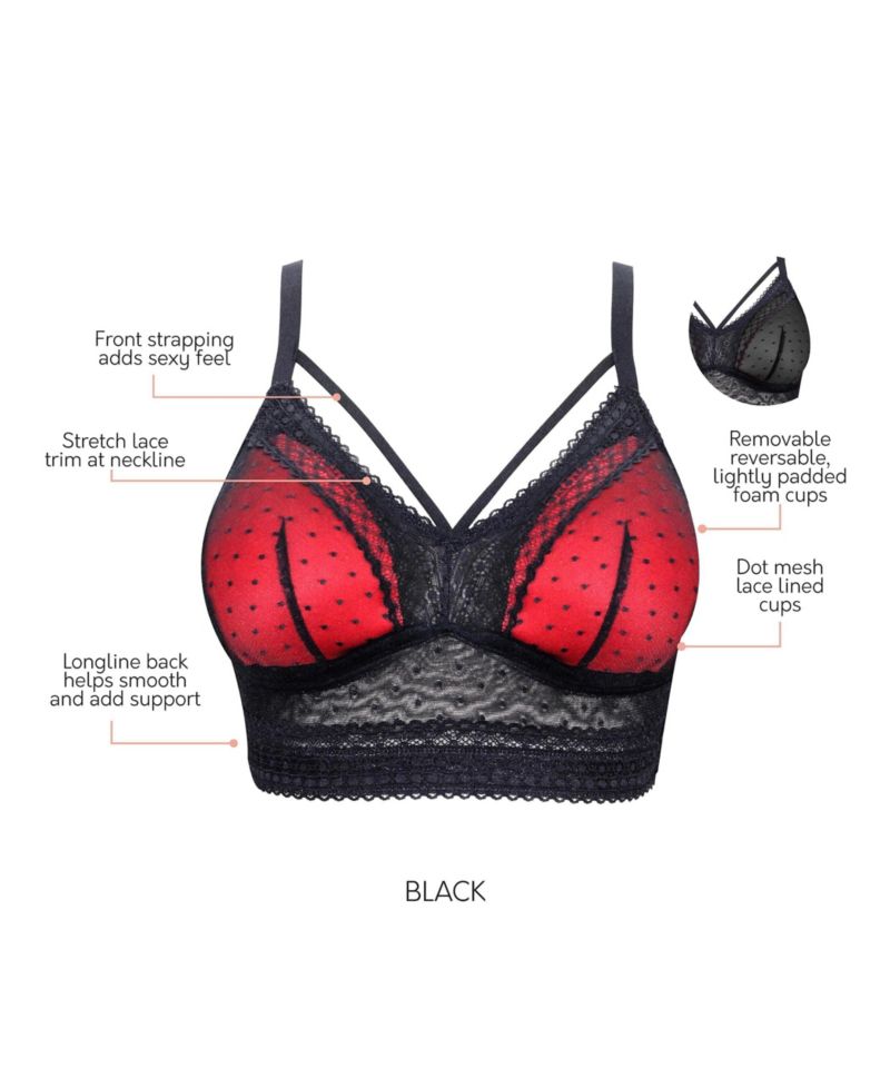 Plus Size Mia Dot Wire-Free Bralette