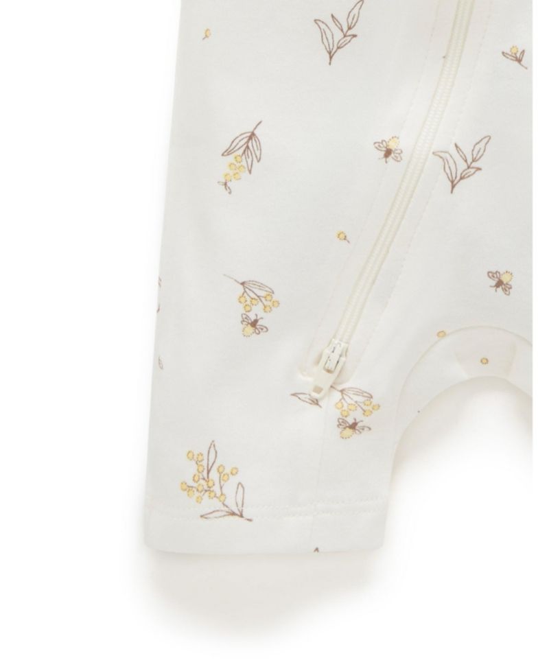 Baby Boy and Baby Girl Short Sleeve Zip Coveral