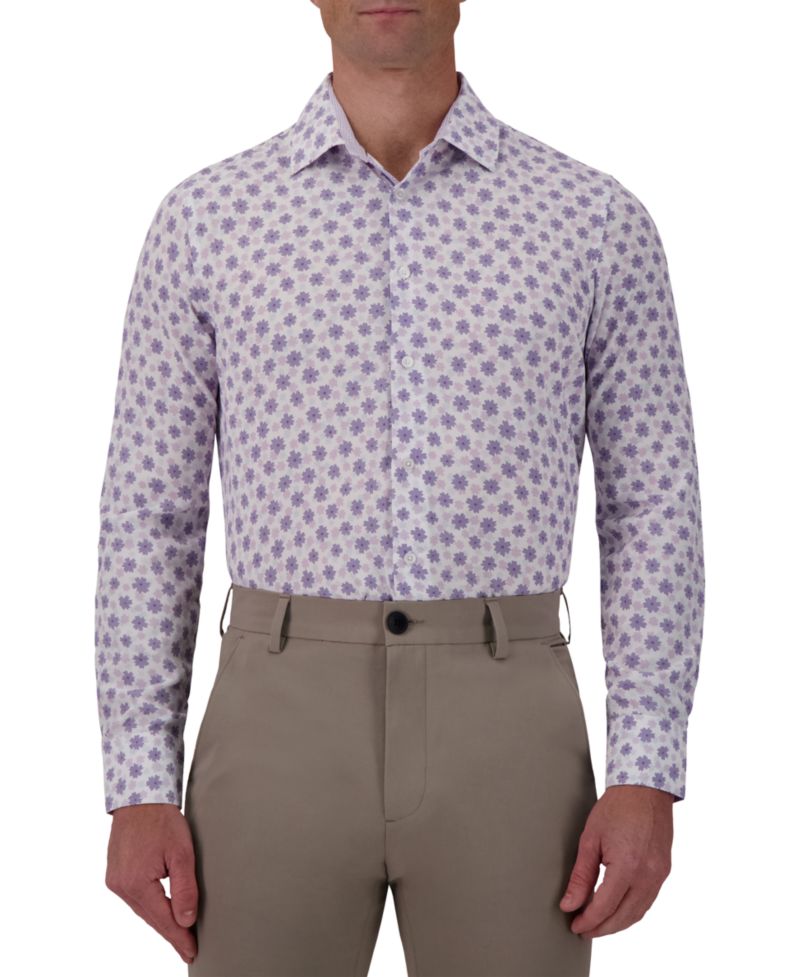 Men's Slim-Fit Floral-Print Shirt