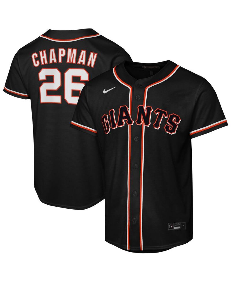 Big Boys and Girls Matt Chapman Black San Francisco Giants Fashion Replica Player Jersey