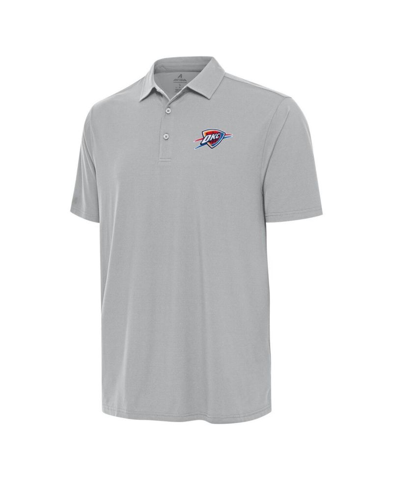 Men's Gray Oklahoma City Thunder Era Polo Shirt