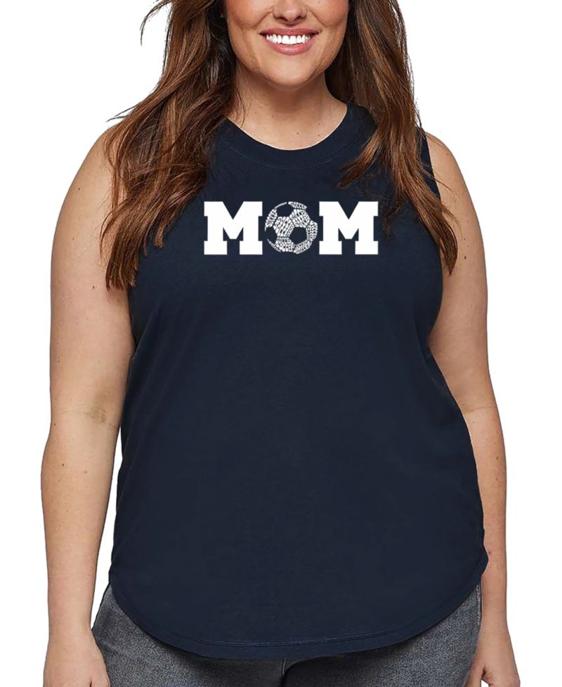Plus Size Soccer Mom Word Art Tank Top