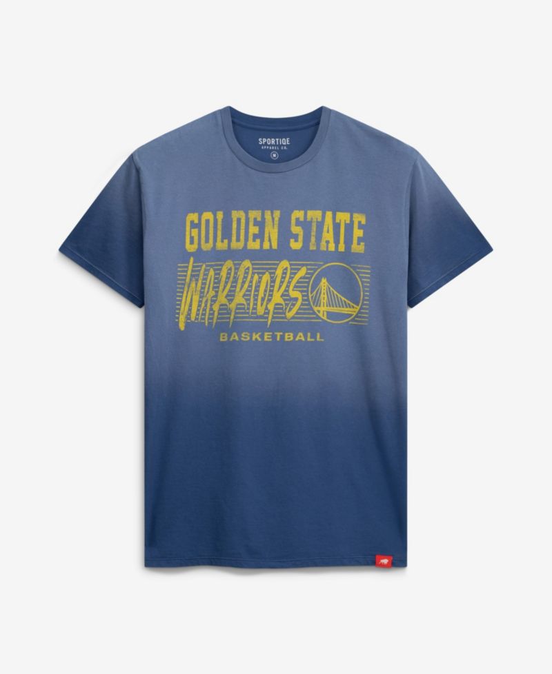 Men's and Women's Royal Golden State Warriors Bingham Sun-Fade T-Shirt