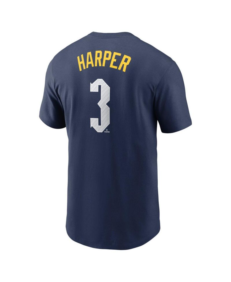 Men's Bryce Harper Royal Philadelphia Phillies 2024 City Connect Fuse Name & Number T-Shirt