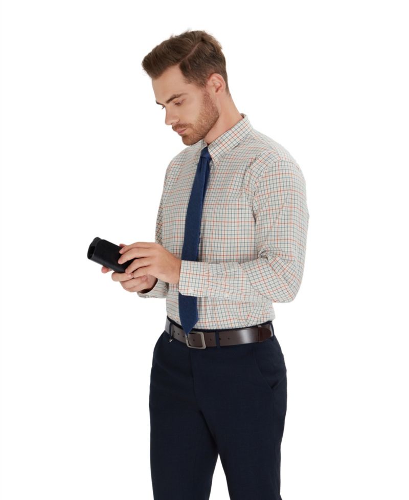 Men's Regular-Fit Harrington Plaid Dress Shirt