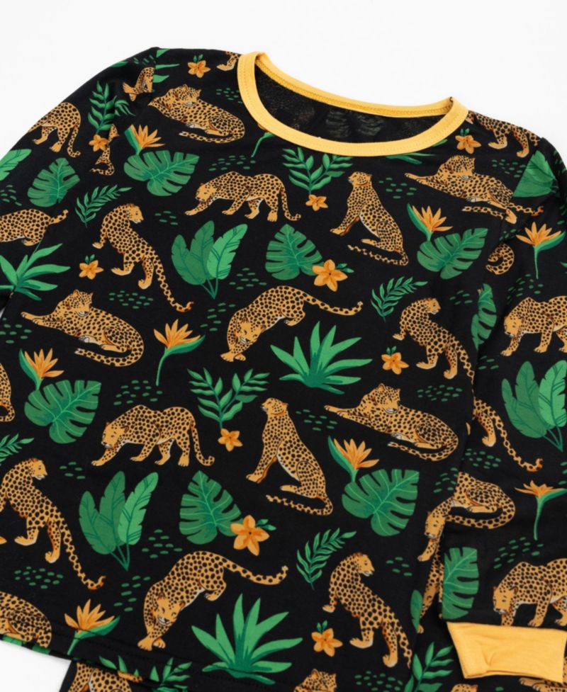Baby Matching Family Two-Piece Cooling Bamboo Viscose Long Sleeve Pajamas - Nature and Wildlife Print (03M-24M)