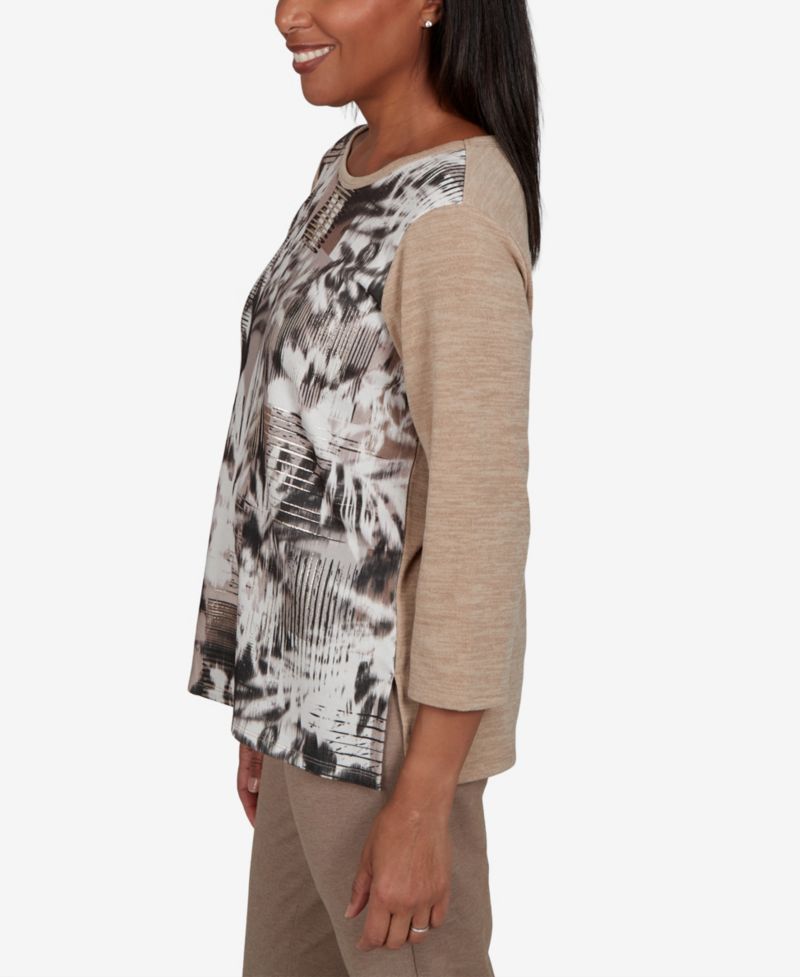 Petite Crewneck 3/4-Sleeve T-Shirt