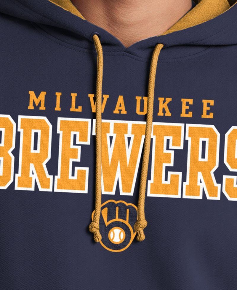 Men's Navy Milwaukee Brewers Fleece Hoodie