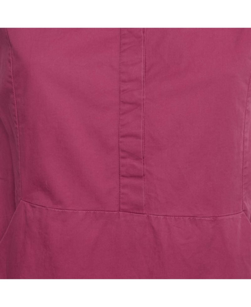 Women's Brit Dark Pink Cotton Sleeveless Mini Dress