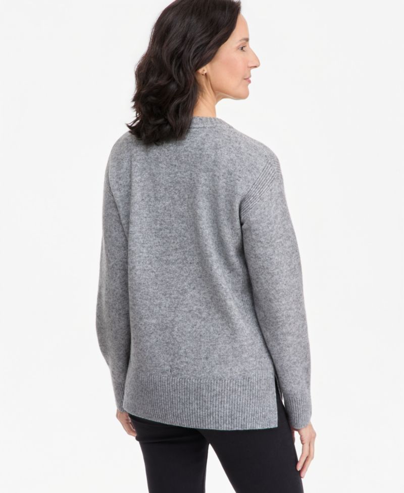 Petite Luxsoft Long-Sleeve Crewneck Sweater