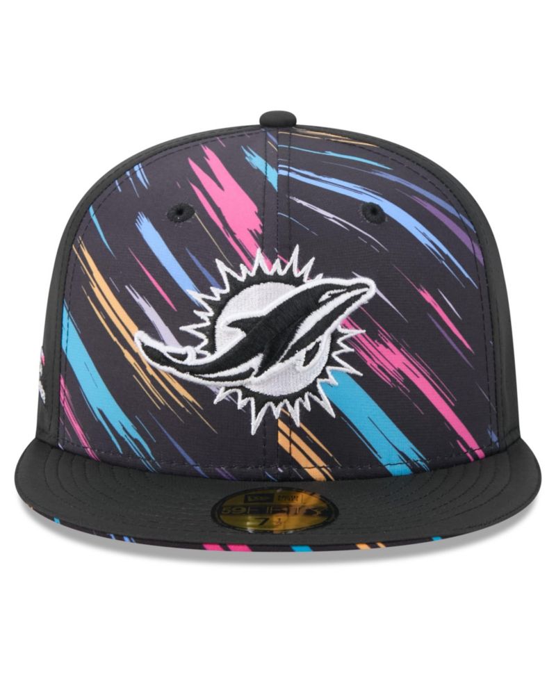 Men's Black Miami Dolphins 2026 NFL Cruical Catch 59FIFTY Fitted Hat
