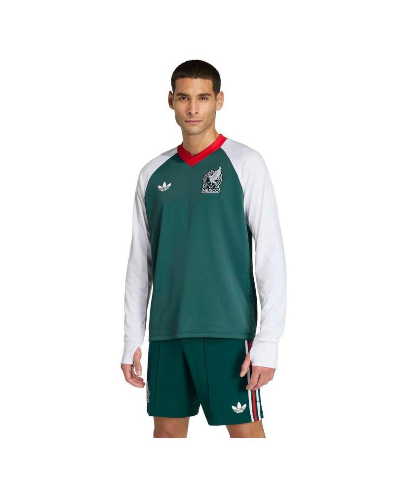 Men's Green Mexico National Team 2026 World Cup Pre-Match Away Long Sleeve Training Jersey