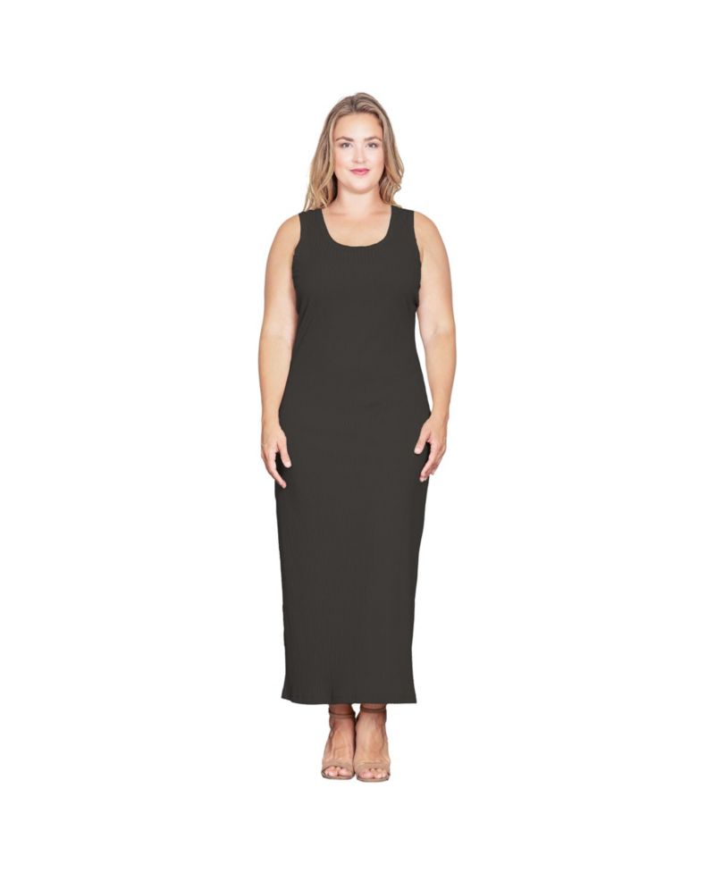 Women's Sleeveless Rib-Knit Maxi Dress