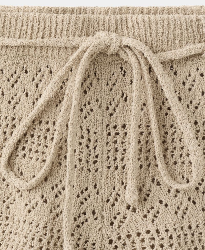 Women's Belt Crocheted Shorts
