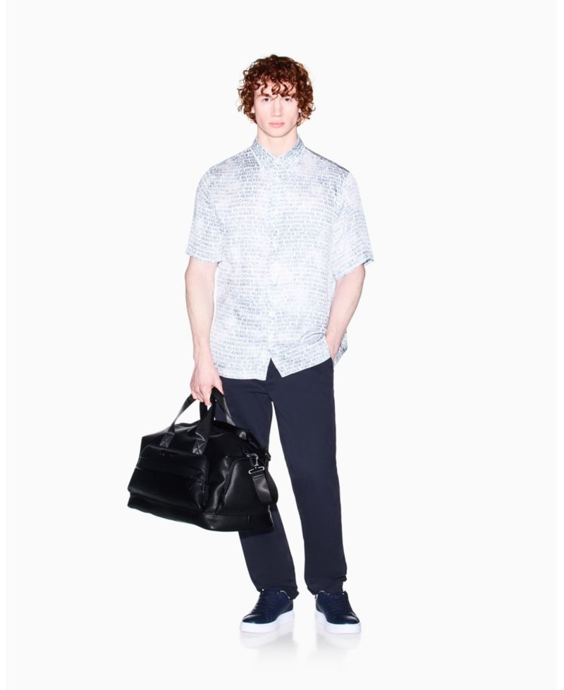 Men's Silky Printed Button Up Shirt