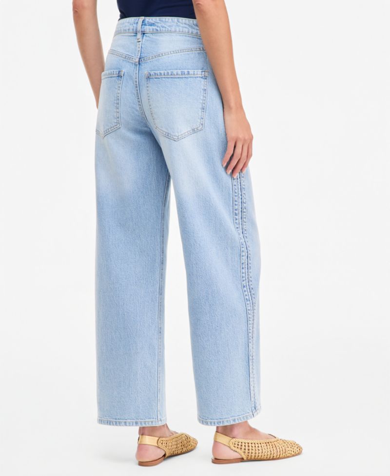 Women's Mid-Rise Side-Stripe Curve Leg Jeans