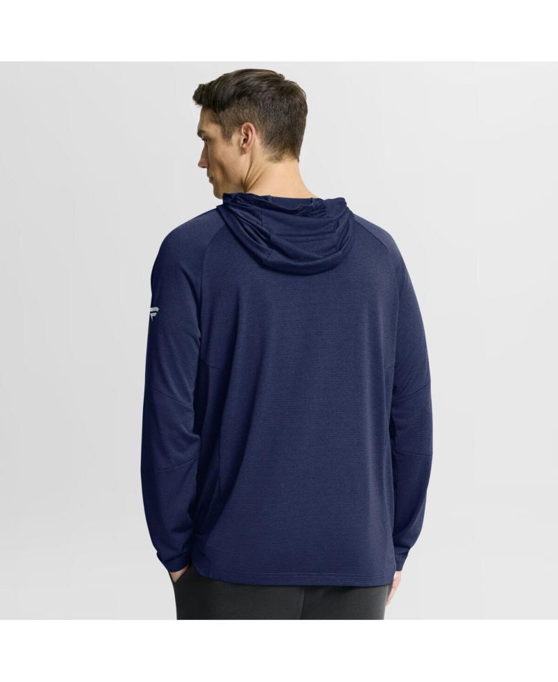 Men's Navy New York Rangers Authentic Pro Rink Raglan Hoodie