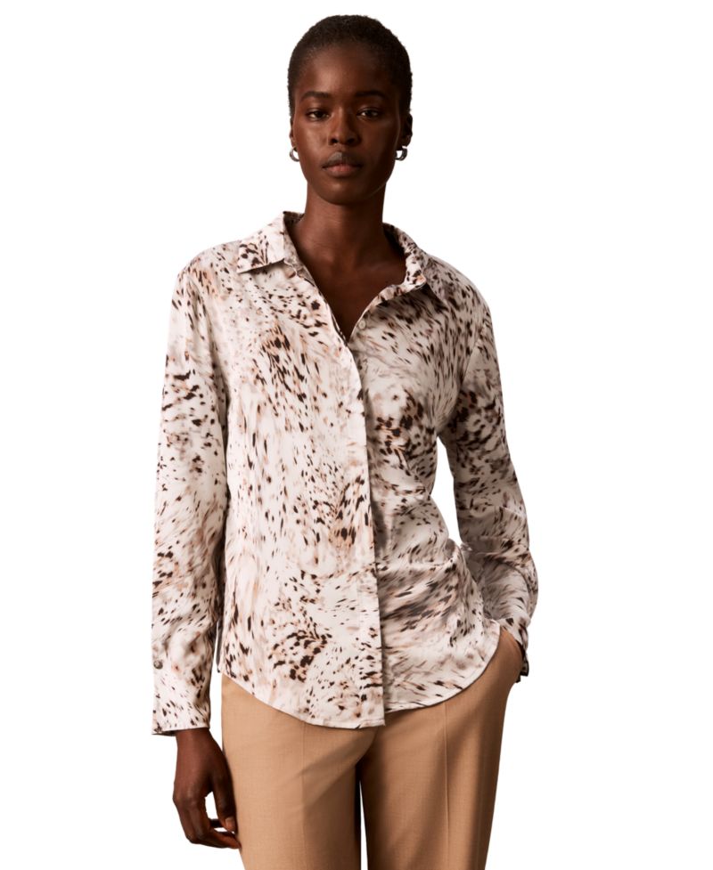 Women's Printed Collared Neck Shirt