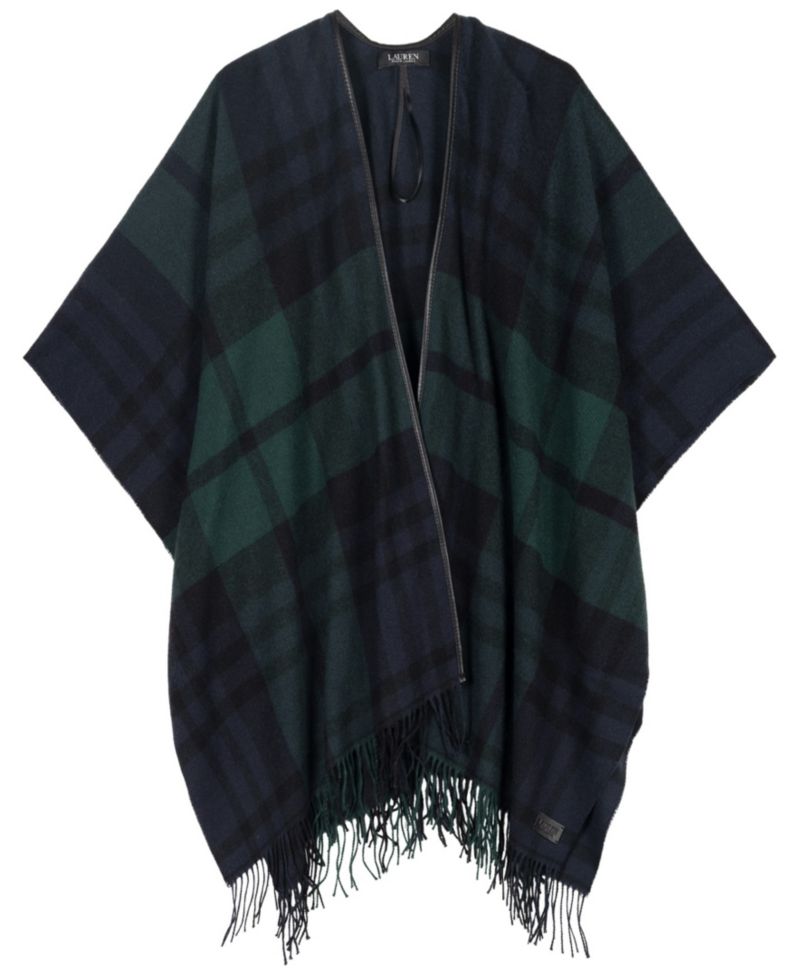 Plaid Fringe Ruana