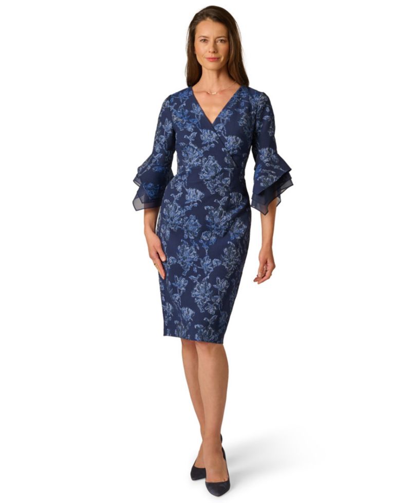 Petite V-Neck Combo Dress