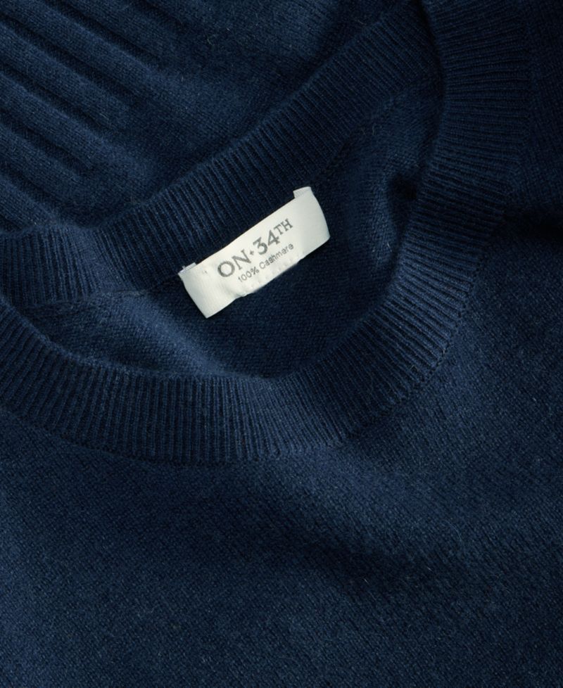 Women's 100% Cashmere Crewneck Shrunken Pullover Sweater