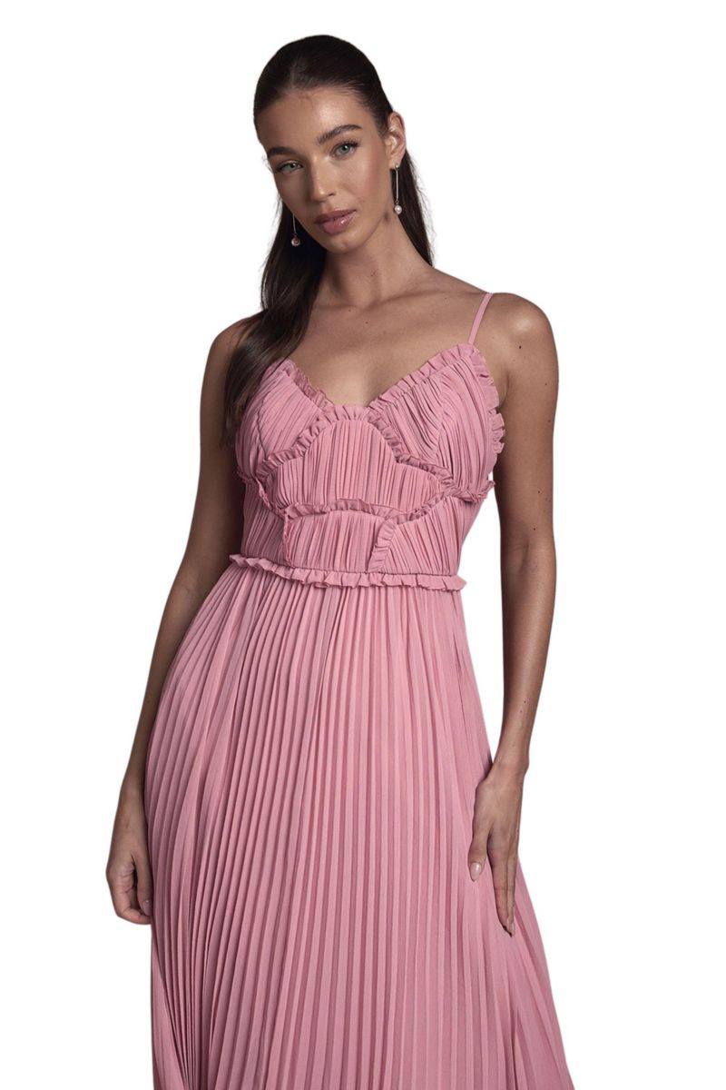 Women's Bridesmaid Dress With Ruffle Detail