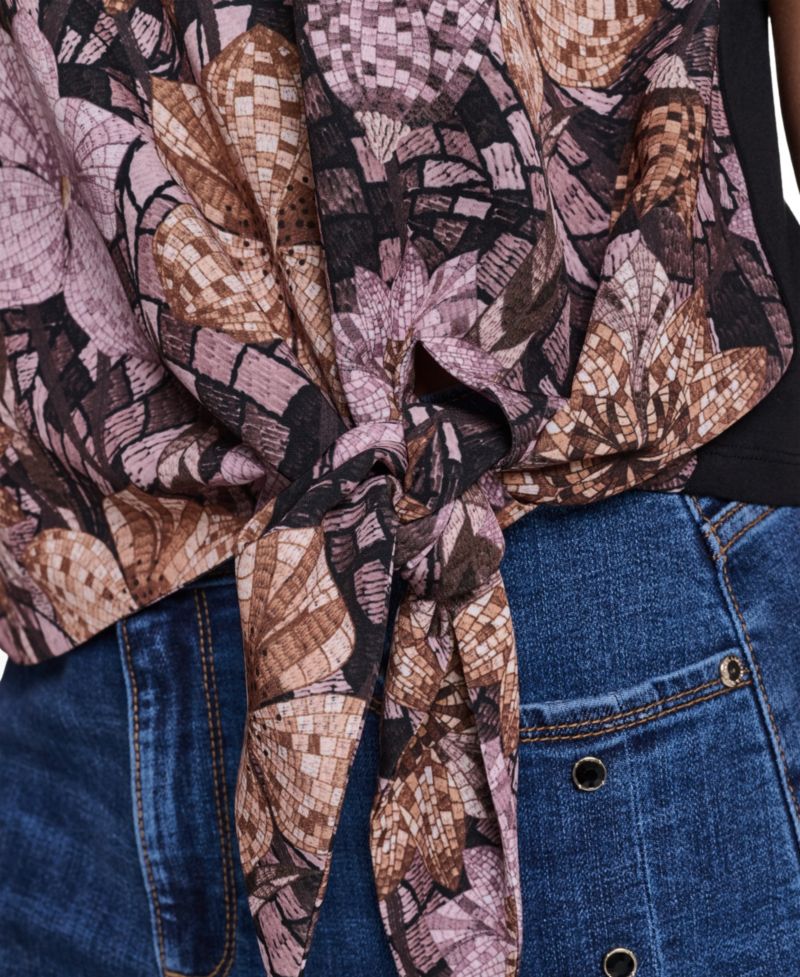 Women's Tie-Front Short-Sleeve T-Shirt