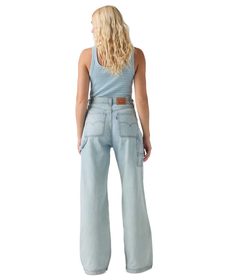 Women's Cinch-Waist Carpenter Lightweight Baggy Jeans