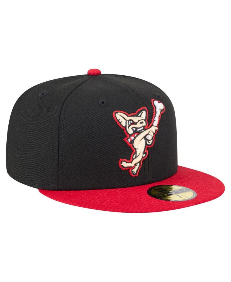 Men's Black/Red El Paso Chihuahuas Authentic Collection 59FIFTY Fitted Hat