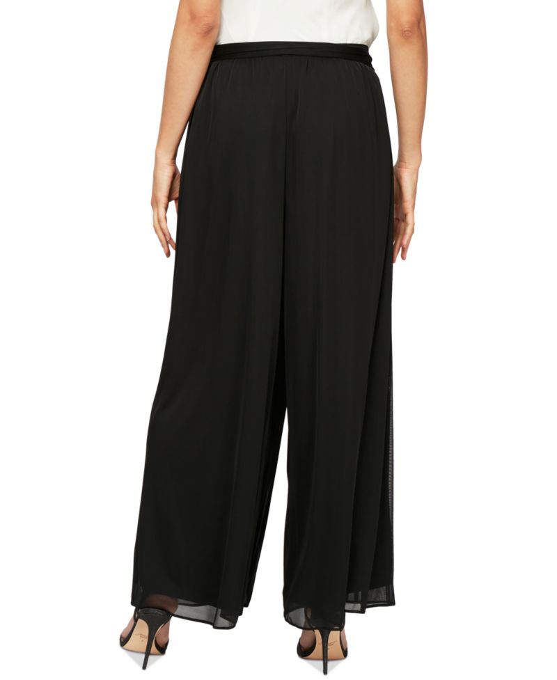 Women's Sash-Belt Wide-Leg Pants