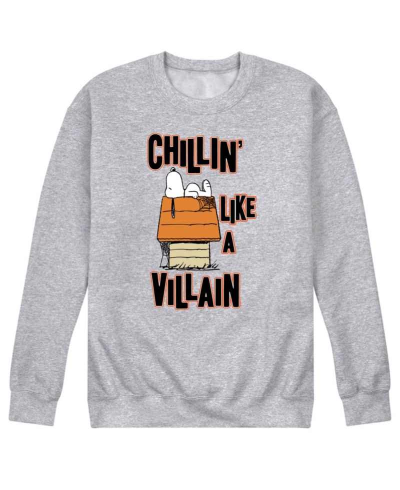 Men's Peanuts Chilling Like a Villain Fleece T-shirt