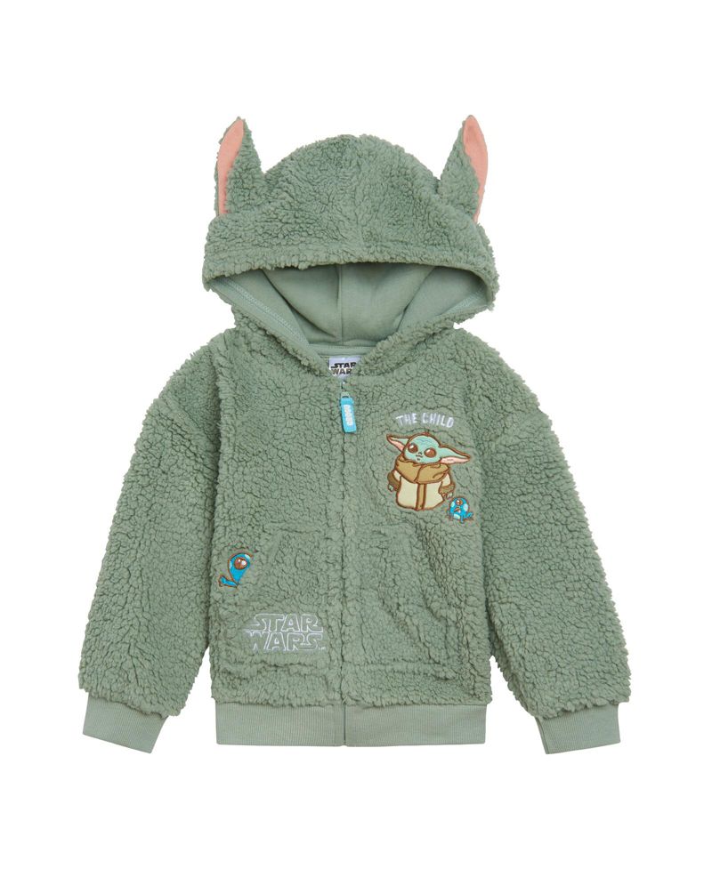 Toddler Boys Star Wars Grogu Cozy Sherpa Cosplay Hoodie