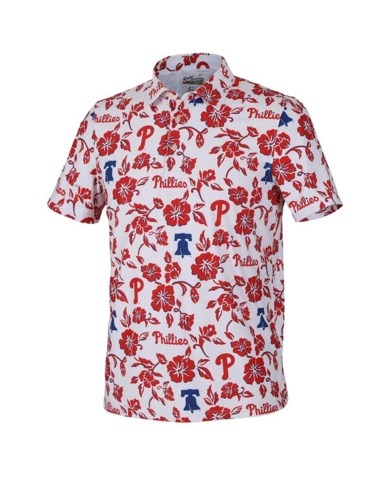 Men's White Philadelphia Phillies Pua Performance Polo Shirt