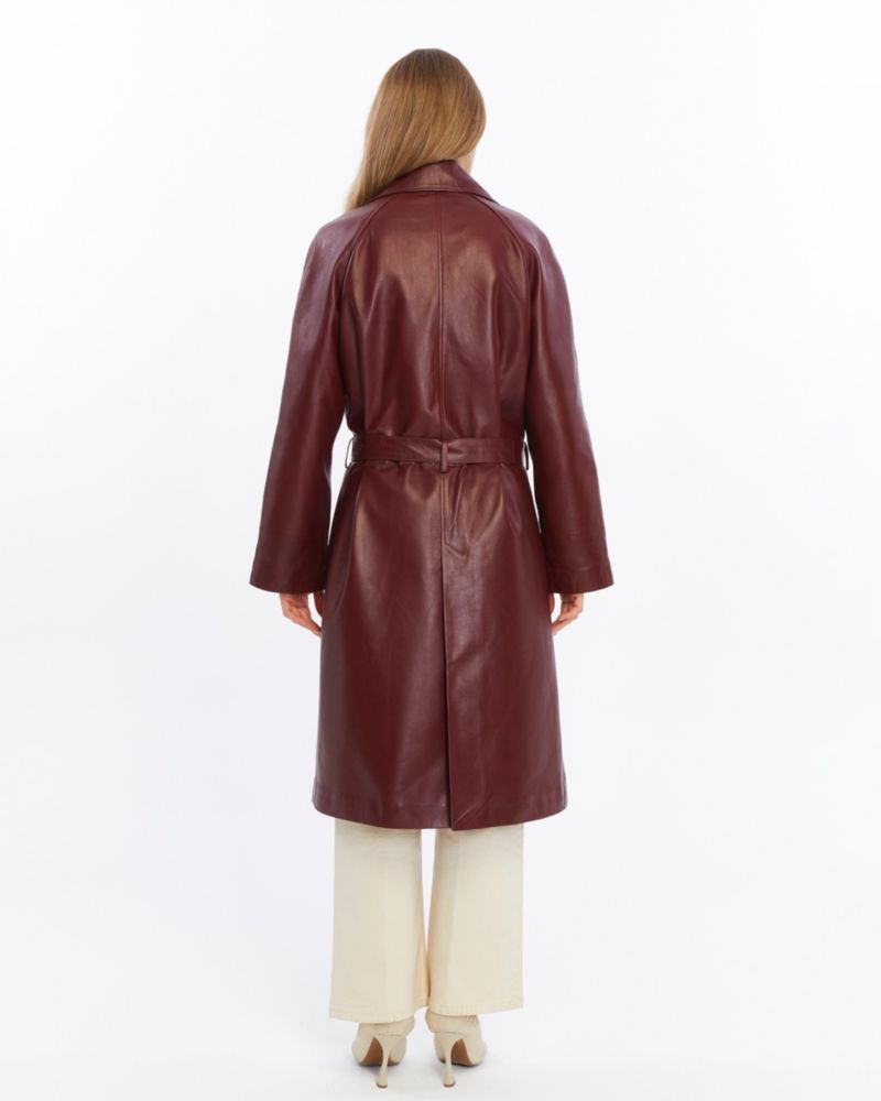 Women's Sloane Leather Trench Coat