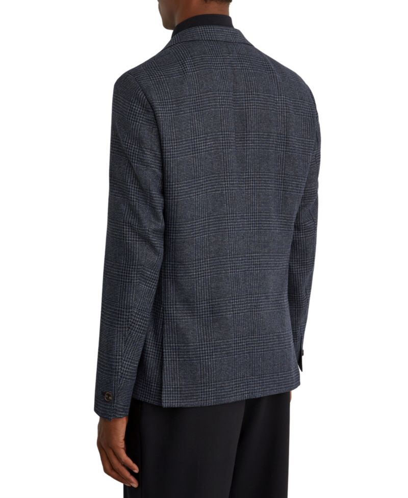 Men's Kyle Check Single-Breasted with Gilet Insert Tailored-Fit Blazer