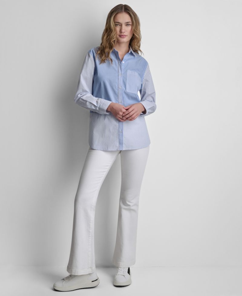 Women's Long-Sleeve Poplin Classic-Fit Shirt