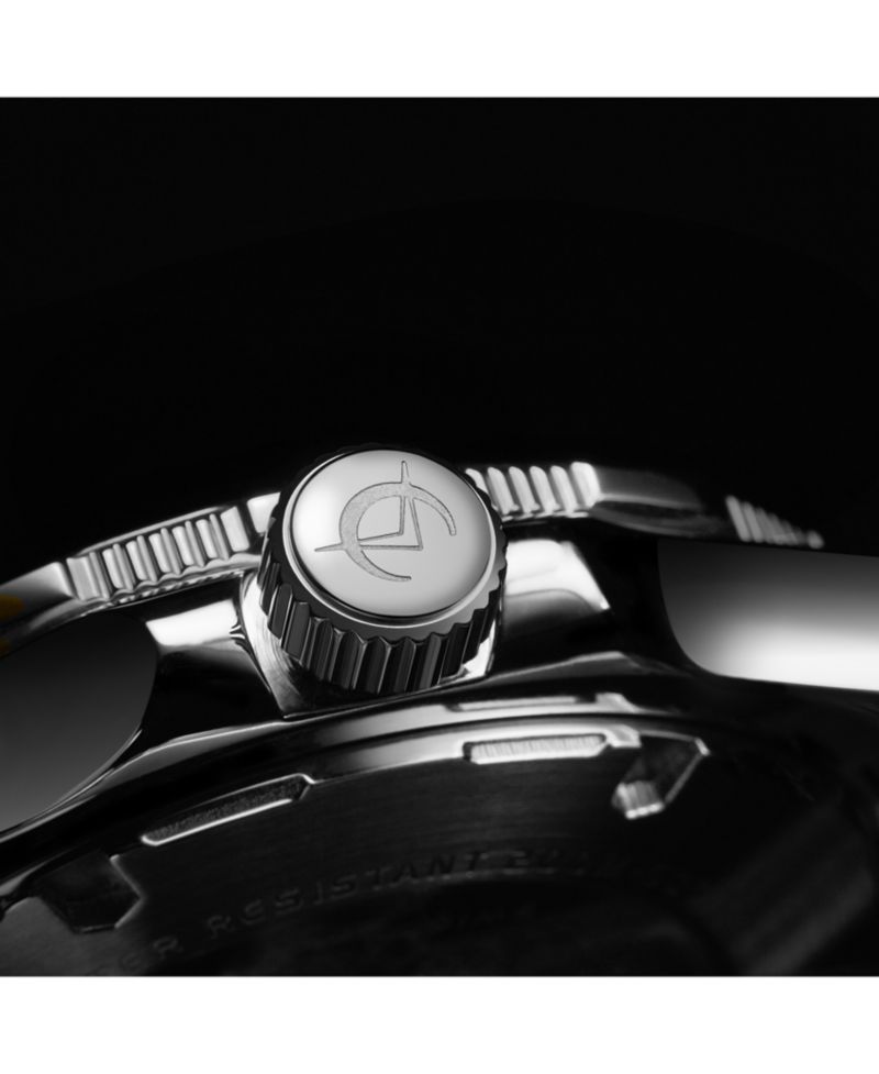 Men's Vathos Silver-tone Stainless Steel , Black Dial , 42mm Round Watch